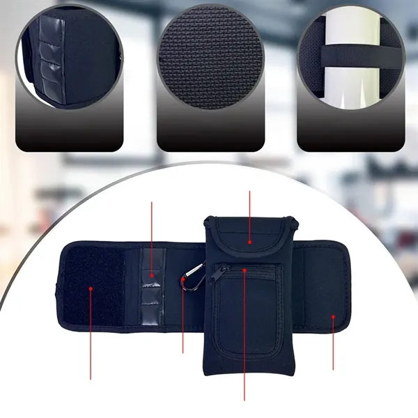 40Oz. Magnetic Neoprene Water Bottle Sleeve with Storage