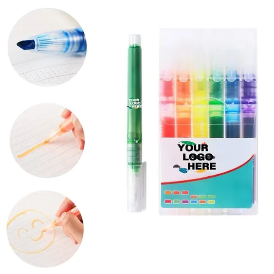 6-Pack Of Direct-Liquid Fluorescent Pens Set