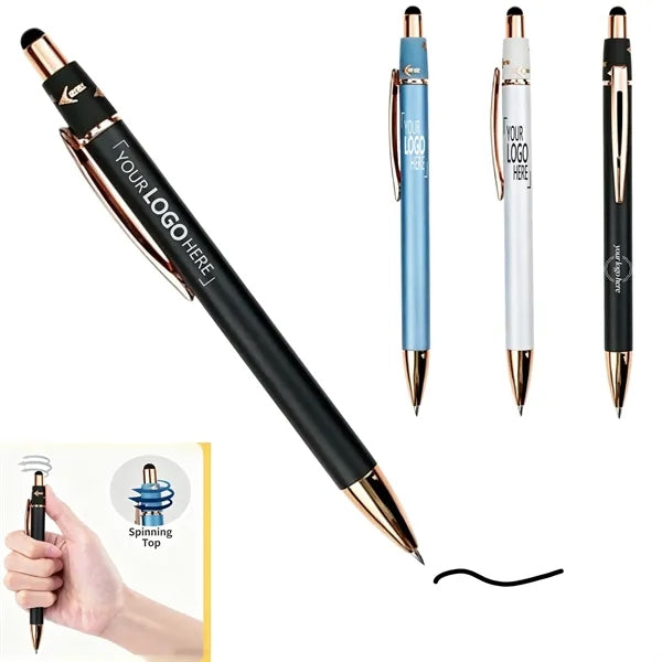 Aluminum Spinner Fidget Stylus Ballpoint Pen