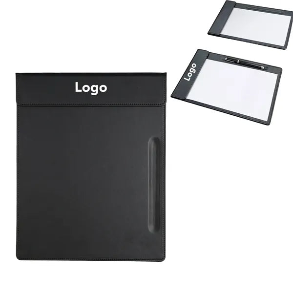 Leather Meeting Clipboard with Pen Holder