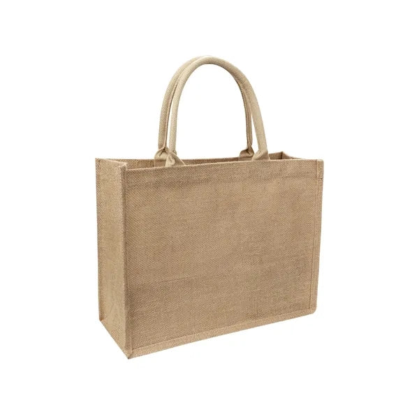 15" Large Burlap Shopping Tote Bag With Handle