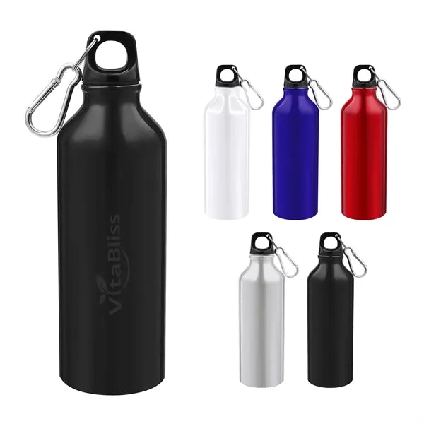 16Oz Lightweight Aluminum Water Bottle With Carabiner