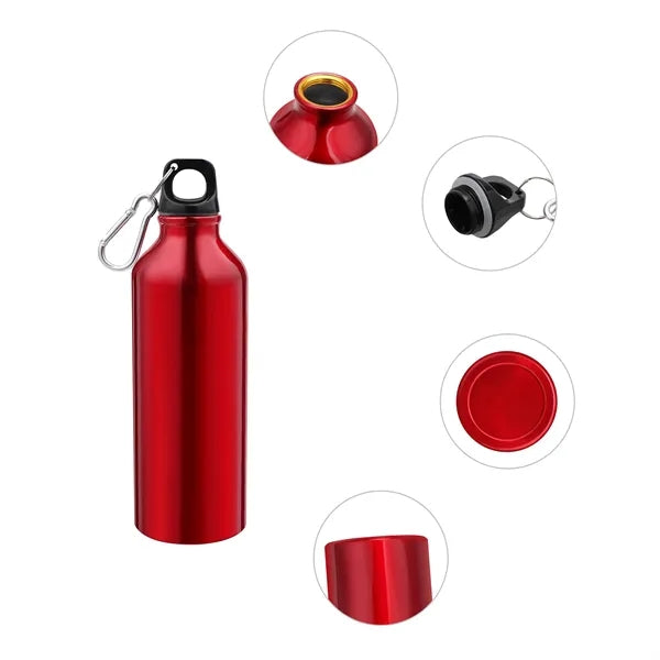 16Oz Lightweight Aluminum Water Bottle With Carabiner