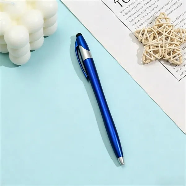 Retractable Plastic Stylus Ballpoint Pen