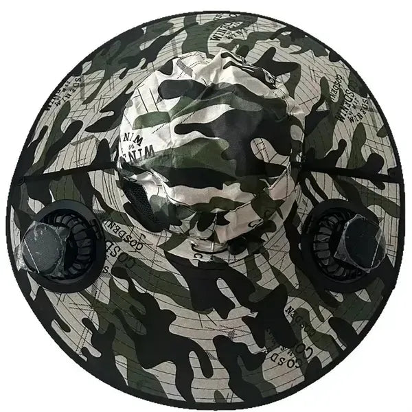 Wide Brim Solar Fan Outdoor Fishing Hat