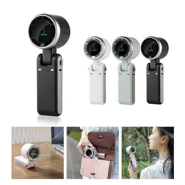 High Speed Handheld Fan USB Mini Foldable Neck Turbo