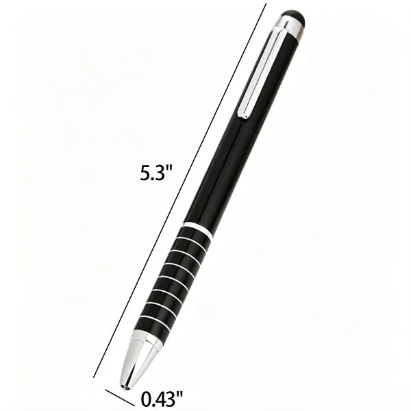 Retractable Metal Stylus Ballpoint Pen