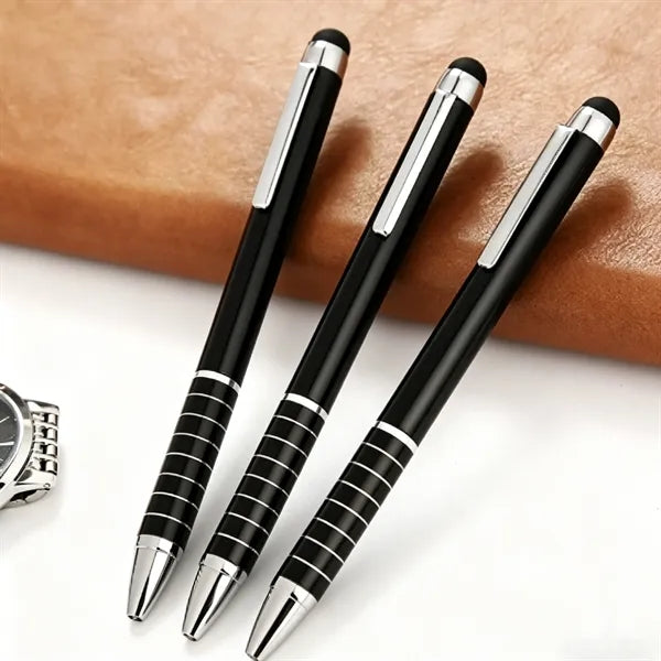 Retractable Metal Stylus Ballpoint Pen