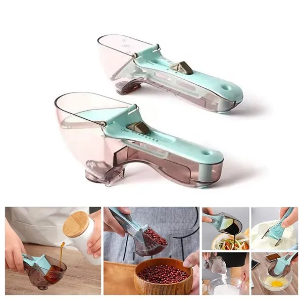 Adjustable Plastic Measuring Spoon Set