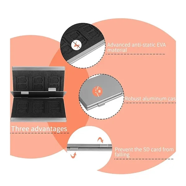 Aluminum SD TF Card Case