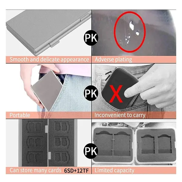 Aluminum SD TF Card Case