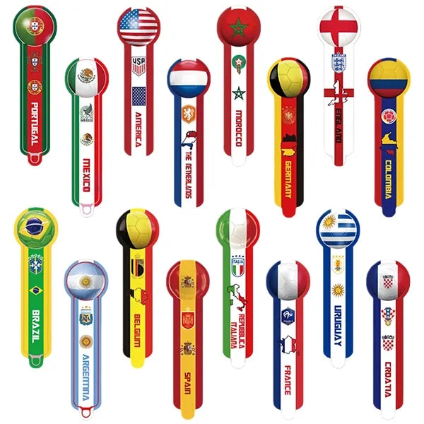World Cup Handheld Balloon Wand Multi National Cheer Stick