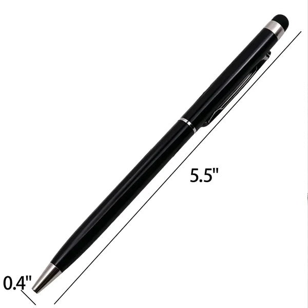 Slim Metal Twist Action Stylus Ballpoint Pen