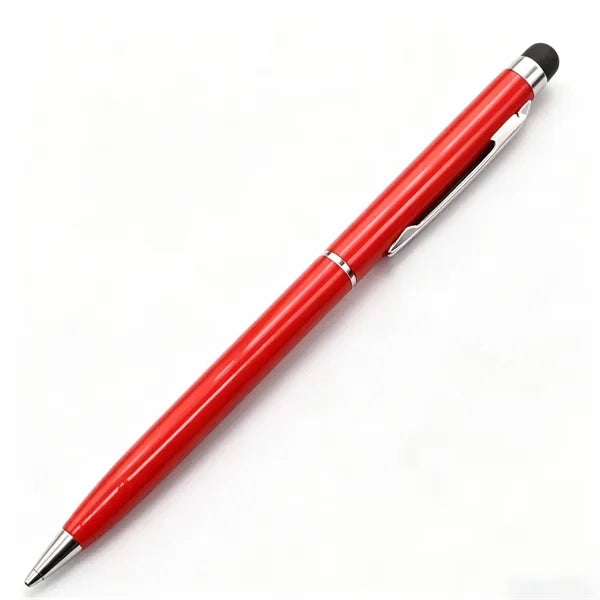 Slim Metal Twist Action Stylus Ballpoint Pen