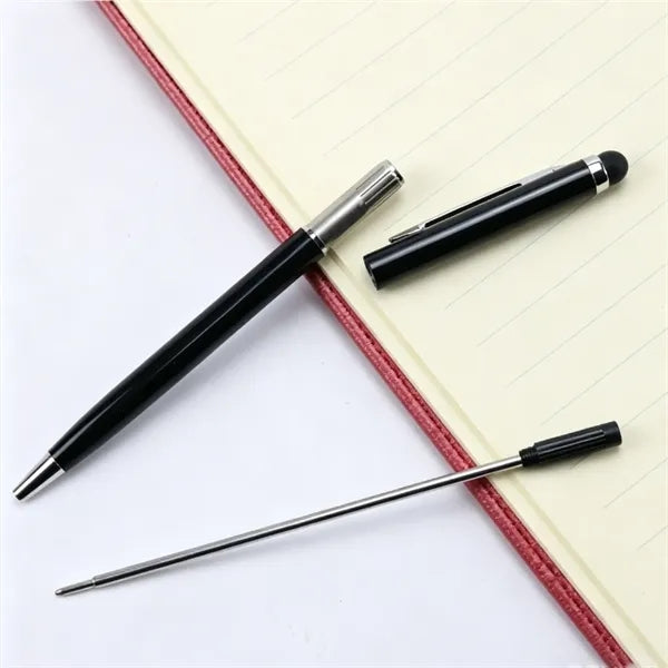Slim Metal Twist Action Stylus Ballpoint Pen