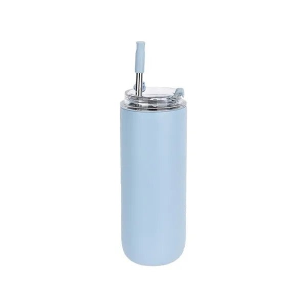 16 oz Stainless Steel Tumbler with Straw