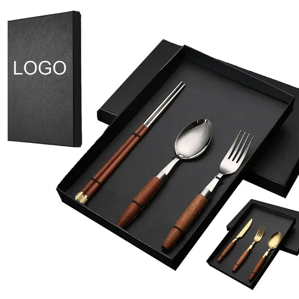 Wood-Handle Cutlery Set