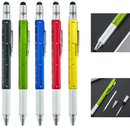 6 in 1 Multi-Function Tool Ballpoint Pen