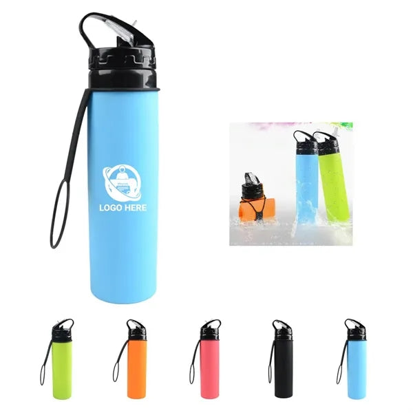 20 Oz Silicone Water Bottle