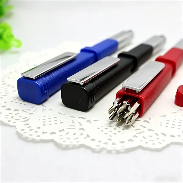 Multi Functional Square Tool Pen with Phone Stand and Screwd