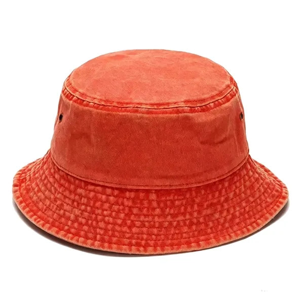 Unisex Washed Cotton Denim Bucket Hat