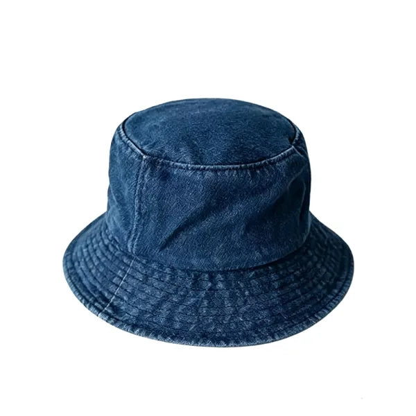 Unisex Washed Cotton Denim Bucket Hat