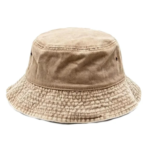 Unisex Washed Cotton Denim Bucket Hat