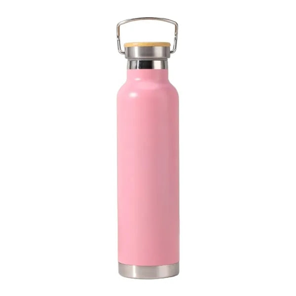 20 Oz Stainless Steel Sport Bamboo Lid Insulated Bottle