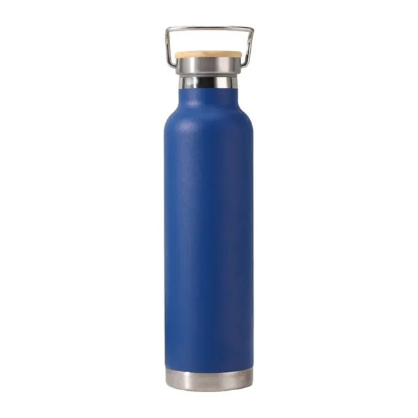 20 Oz Stainless Steel Sport Bamboo Lid Insulated Bottle