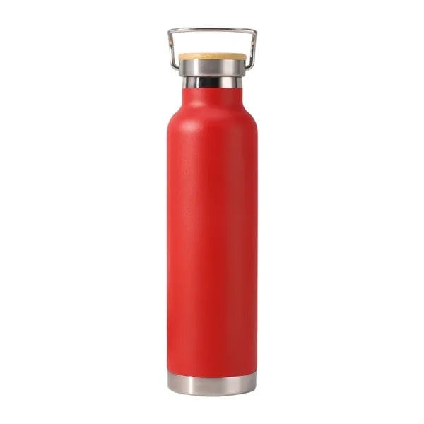 20 Oz Stainless Steel Sport Bamboo Lid Insulated Bottle