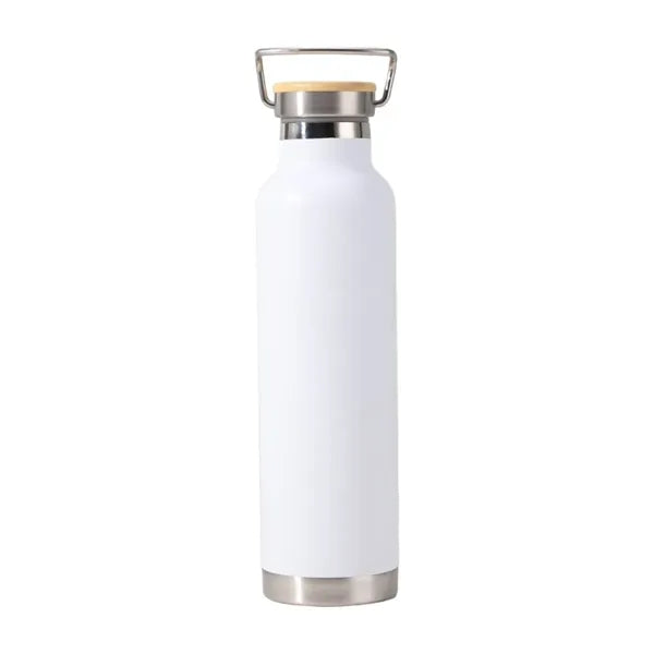 20 Oz Stainless Steel Sport Bamboo Lid Insulated Bottle