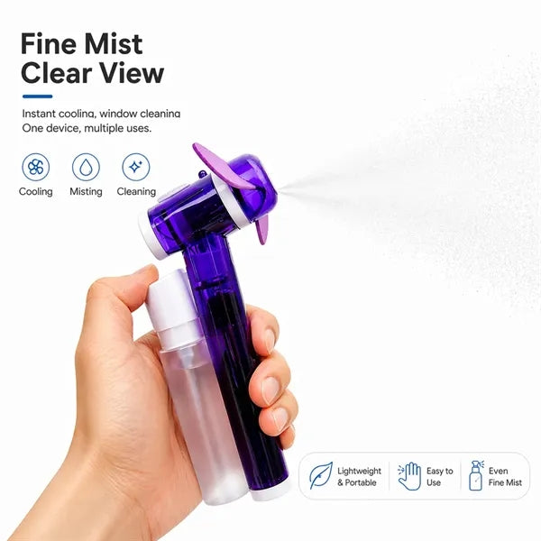 Portable Mini Misting Fan With Spray Bottle