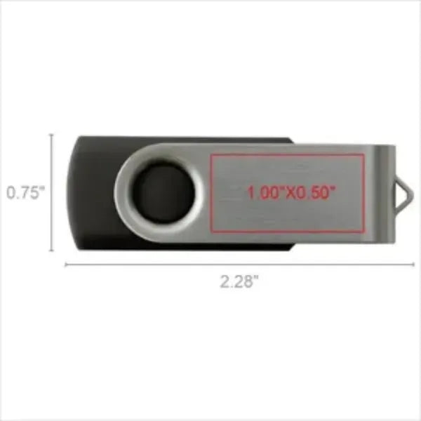 Engraved Metal Swivel USB Flash Drive up to 256GB