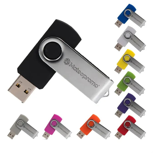 Engraved Metal Swivel USB Flash Drive up to 256GB