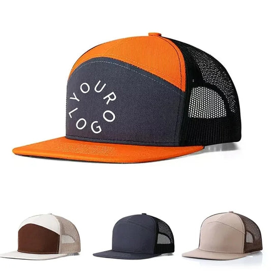 6-Panel Laser-Cut Mesh Quick-Dry Golf Trucker Cap