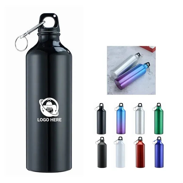 24 Oz Metallic Twist Cap Water Bottle