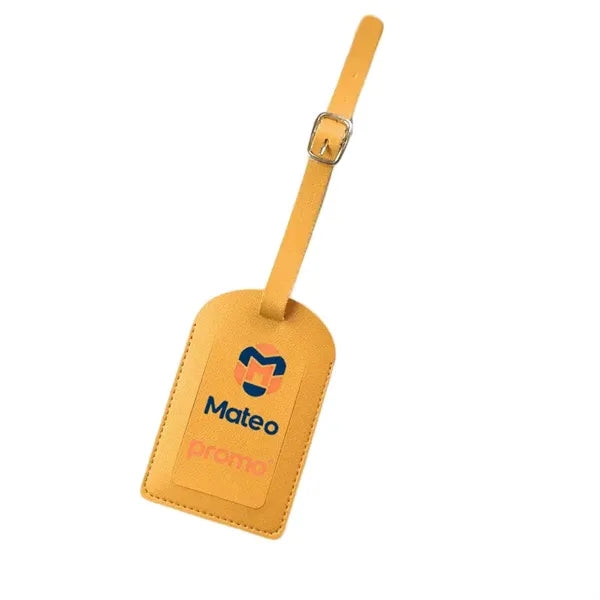Logo PU Leather Boarding Pass Luggage Tag