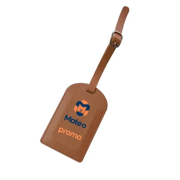 Logo PU Leather Boarding Pass Luggage Tag