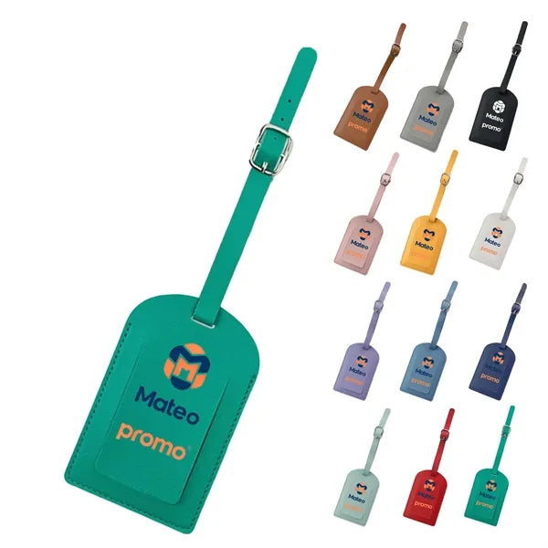 Logo PU Leather Boarding Pass Luggage Tag