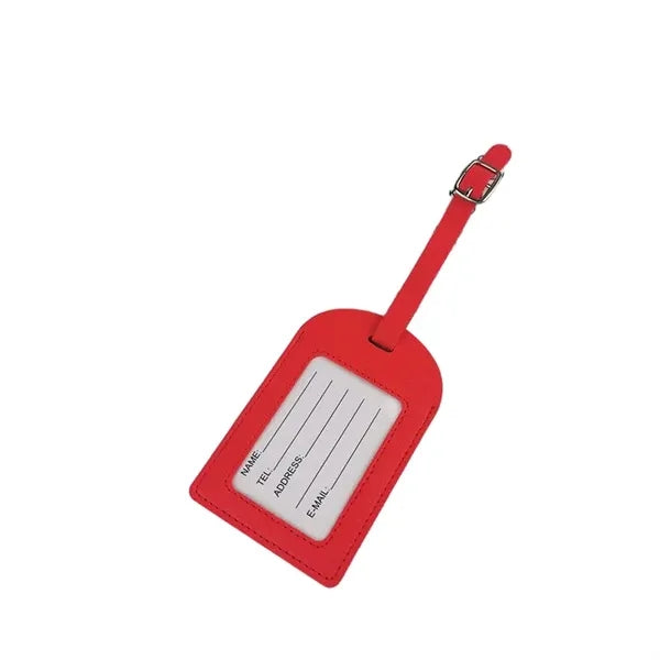 Logo PU Leather Boarding Pass Luggage Tag