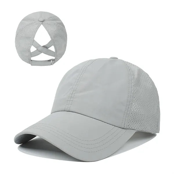 Ladies Crisscross Back Ponytail Cap