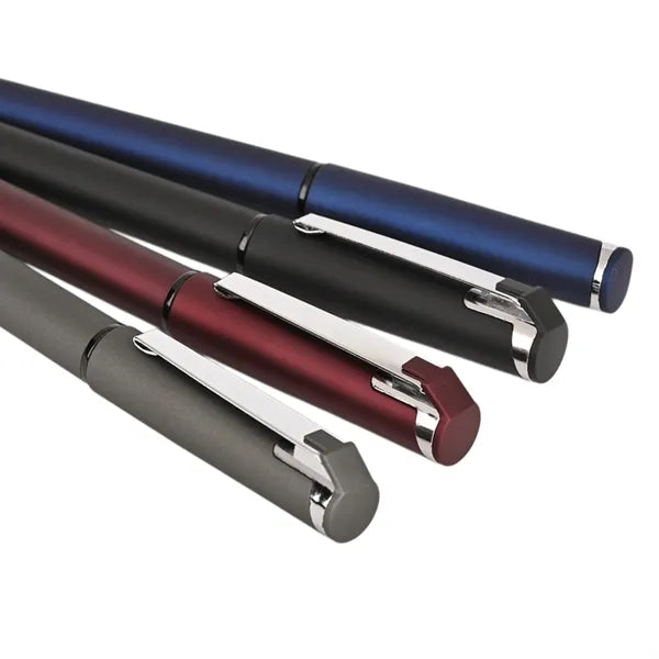 Weighted Metal Gel Ink Pen W/ Capacitive Stylus
