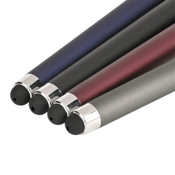 Weighted Metal Gel Ink Pen W/ Capacitive Stylus