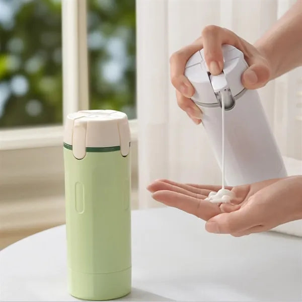 Travel Press Pump Organizer Bottle with Four Compartments