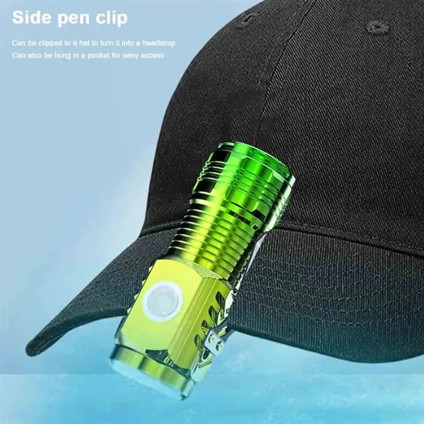 Rechargeable Magnetic Clip Portable Flashlight