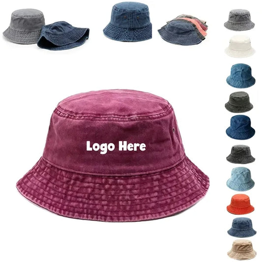 Cotton Bucket Packable Sun Hat