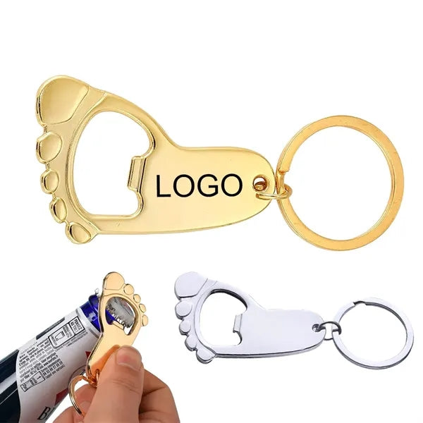 Footprint Bottle Opener Keychain