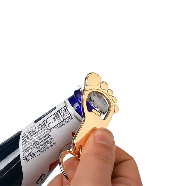 Footprint Bottle Opener Keychain