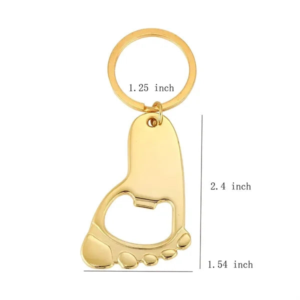 Footprint Bottle Opener Keychain