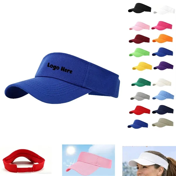 Adjustable Cotton Twill Visor Sun Cap